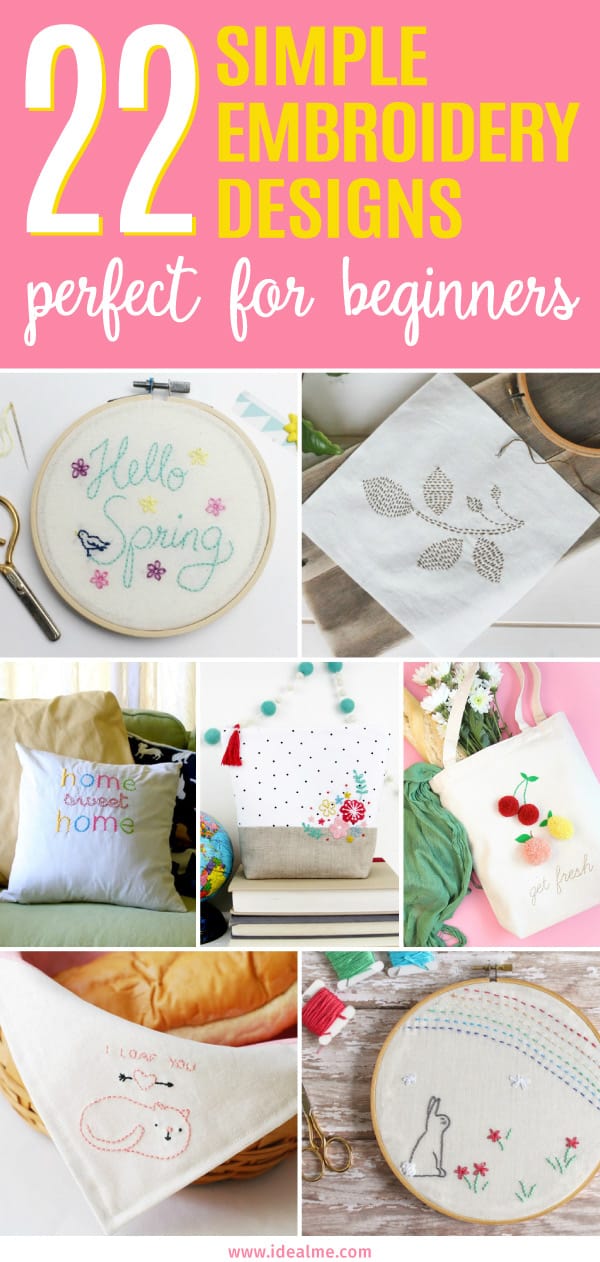 We'd like to get you started off in the wonderful world of embroidery with these 22 simple embroidery designs perfect for beginners.