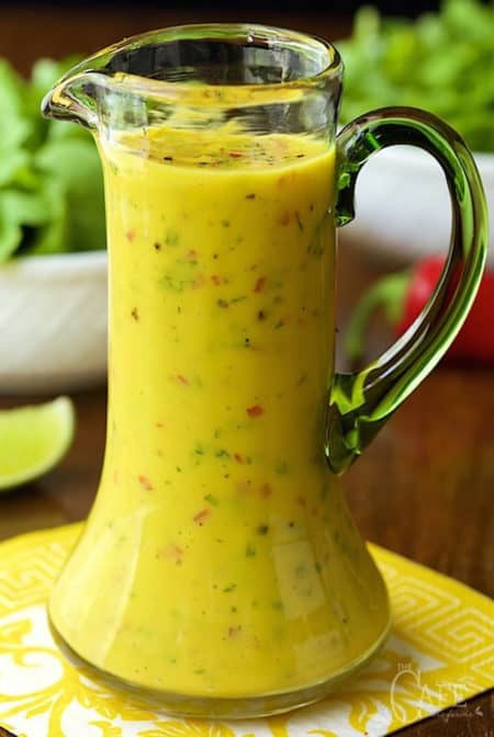 Sweet and Spicy Mango Salad Dressing - paleo salad dressings