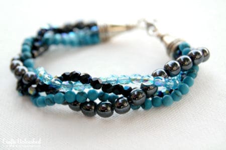 Twisted Bead Strand Bracelet - beginner jewelry projects