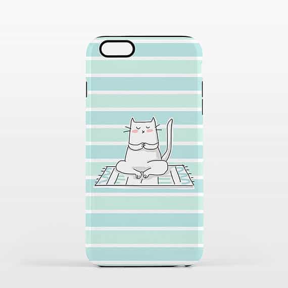 cat phone case - yoga gifts