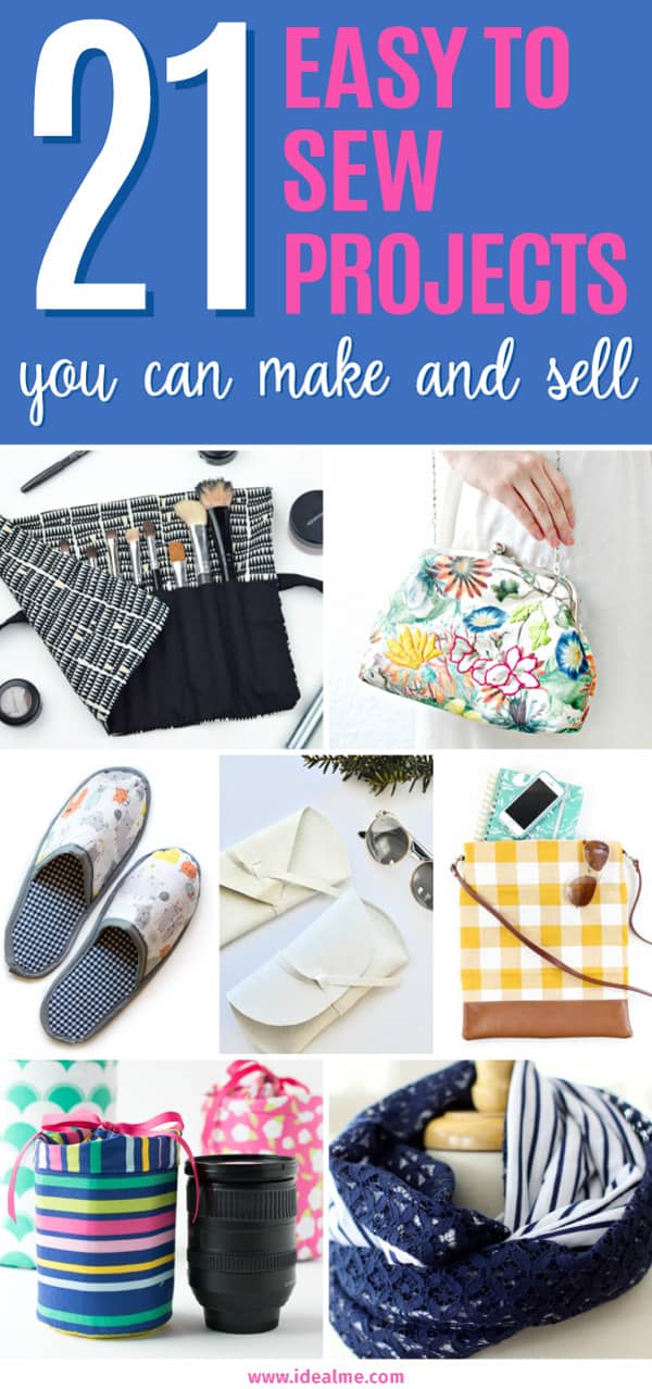 Don't you wish you could make a little extra money from your sewing? Here are 21 easy sew projects you can make and sell - there's something for everyone.