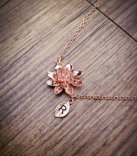 lotus necklace - yoga gifts
