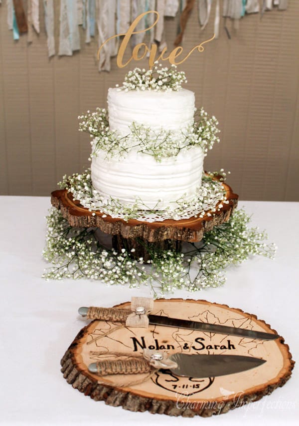 Affordable Rustic Wedding Cake - wedding cake decorating ideas