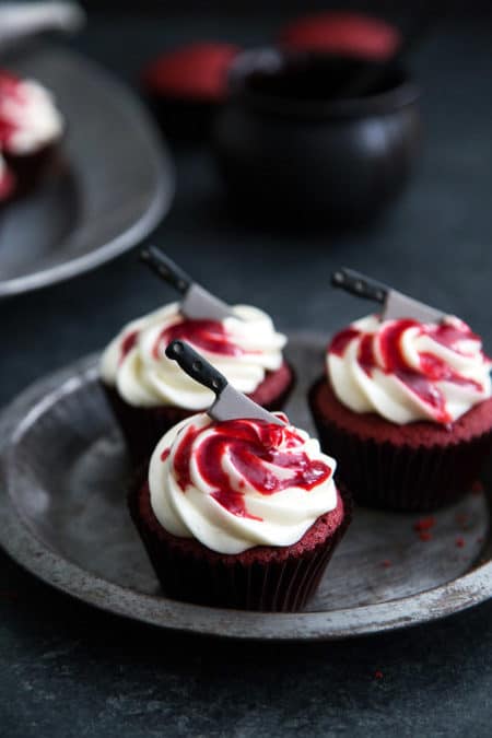 Bloody Red Velvet Cupcakes - cupcake decorating ideas