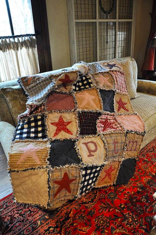Flannel Rag Quilt - country quilts