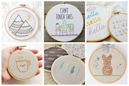 If you're a beginner and looking for some easy patterns, check out our 17 fun projects that are a perfect way to learn embroidery. Thes patterns are perfect for practicing some of the easiest and most basic embroidery stitches.