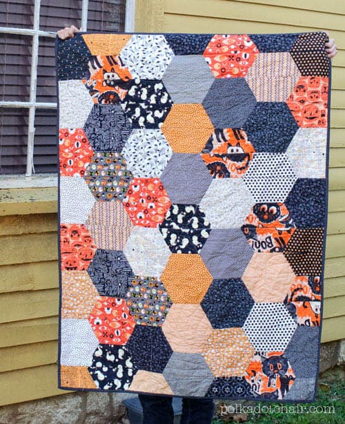 Large Hexagon Quilt - country quilts