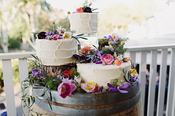 Vibrant Eclectic Wedding Cake - wedding cake decorating ideas