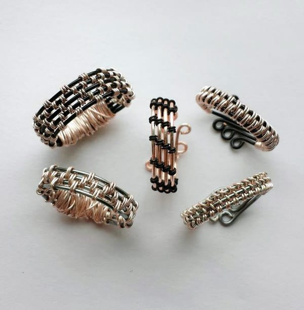 Woven Wire Rings - jewelry ideas