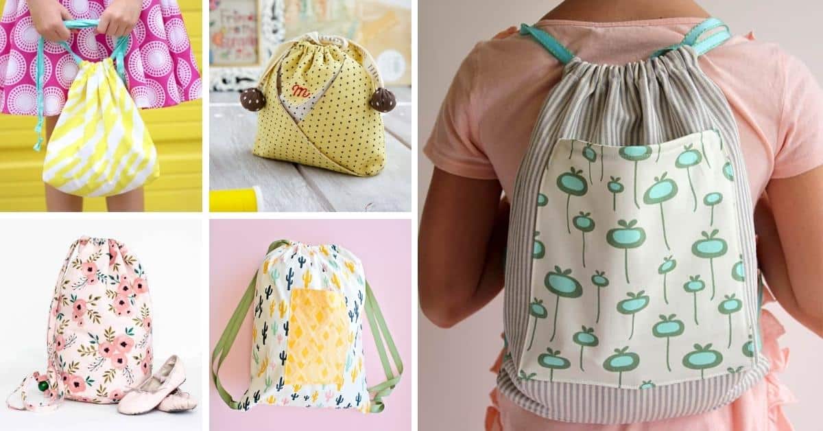 17 Easy Drawstring Bag Patterns To Sew