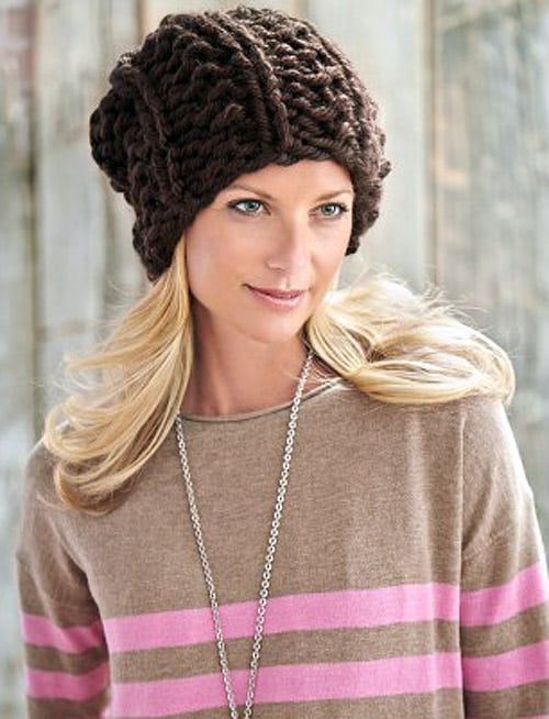 Big Textures Hat - hat knitting patterns