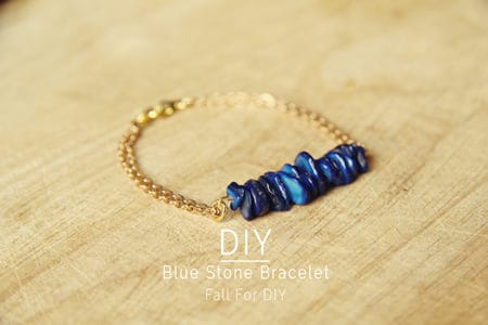 Blue Stone Bracelet - easy DIY bracelets