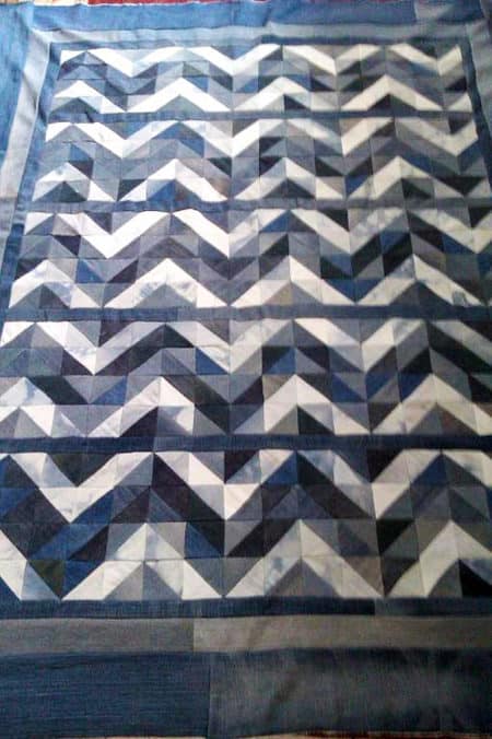 Chunky Chevron Jean Quilt - chevron quilt patterns