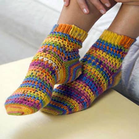 Crochet Heart & Sole Socks