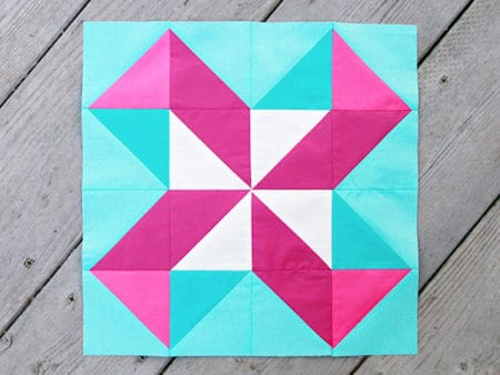Lucky Pieces Quilt Block - pinwheel quilt patterns