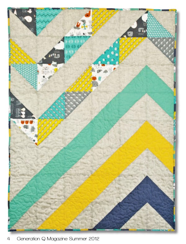 Mod Chevron Baby Quilt - cheveron quilt patterns