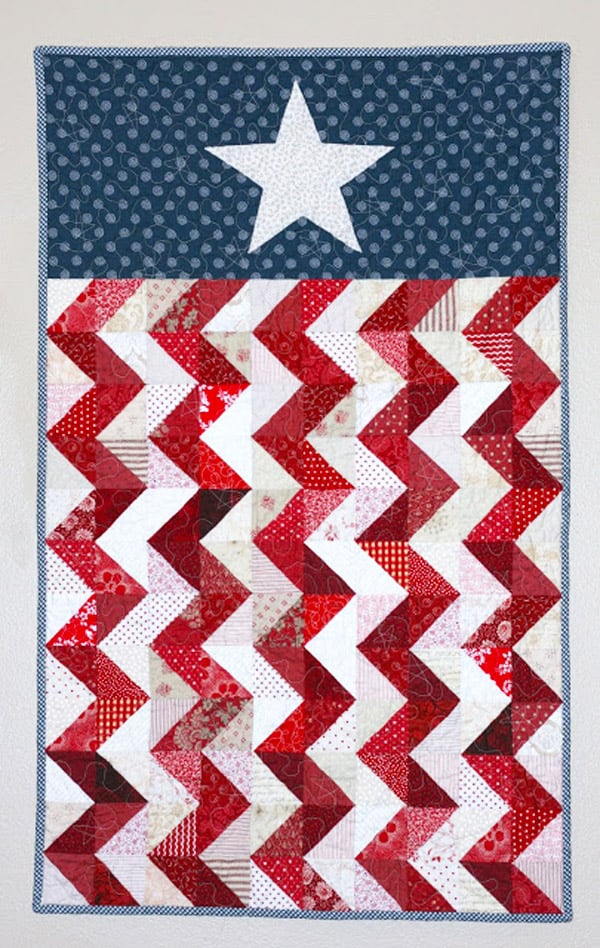 Patriotic Quilt Wall Hanging - cheveron quilt patterns