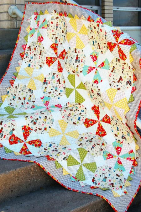 Prairie Pinwheel Baby Quilt - pinwheel quilt patterns