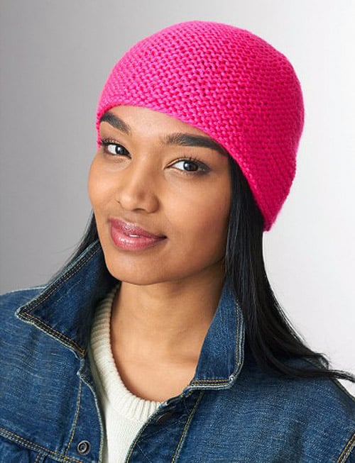 Simply Garter Stitch Hat - hat knitting patterns