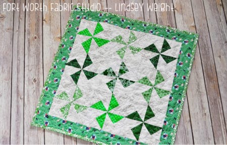 St. Patty's Day Pinwheels Mini Quilt - pinwheel quilt patterns