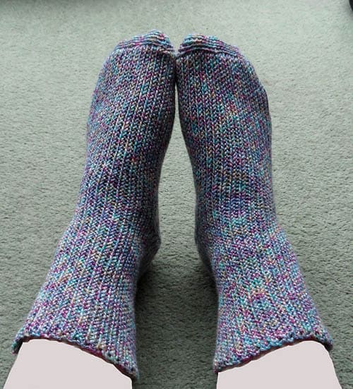 Stretchy Knitted-Effect Crochet Socks