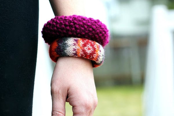 Sweater Bangle - easy DIY bracelets