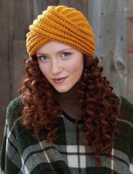 Turban Twist - hat knitting patterns