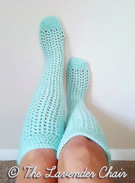 Valerie's Knee High Crochet Socks