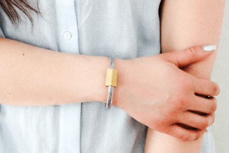 Vinyl & Hardware Bracelet - easy DIY bracelets