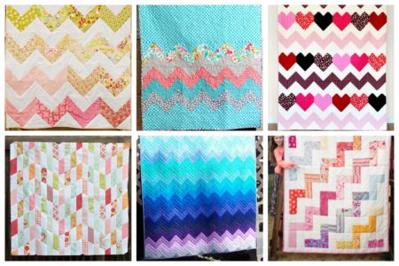 Those lovely, structured chevron quilt patterns just make you think of industrial, modern with a colorful take.