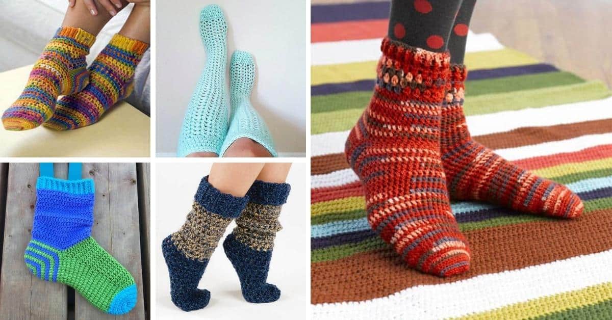 15 Crochet Socks You'll Want to Make This Fall - Ideal Me