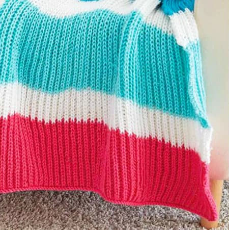Bold Stripes - free baby blanket knitting patterns