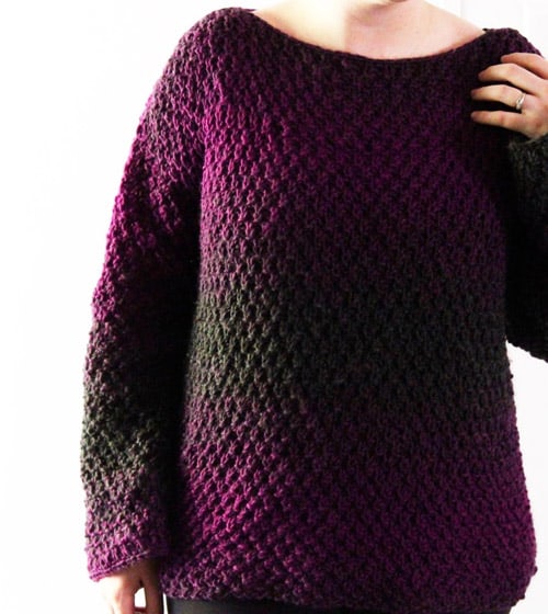 Easiest Pullover - free crochet sweater patterns