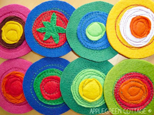Felt Coasters - DIY sewing projects