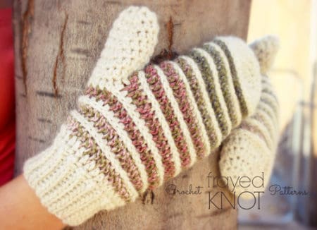 Landscape - crochet mittens