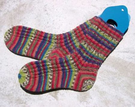 Mini Cable Spirals - sock knitting patterns