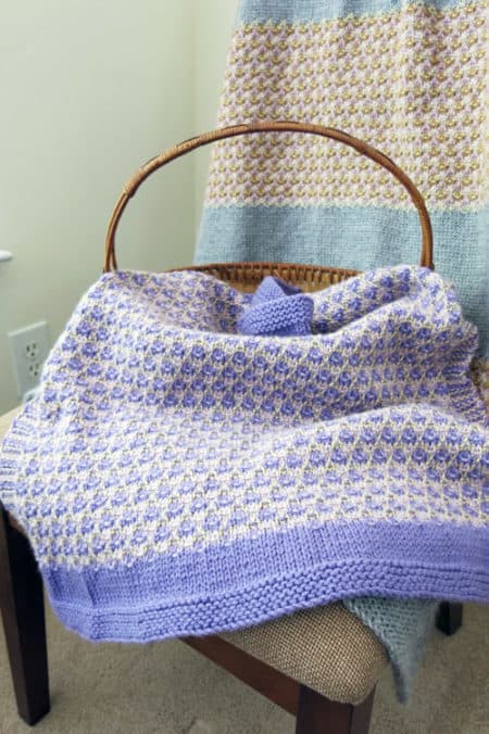 Mosaic - free baby blanket knitting patterns