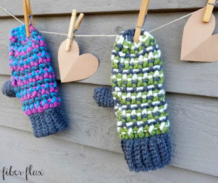 Sleigh Ride - crochet mittens