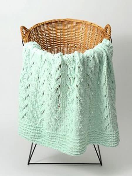 Soft Vines - free baby blanket knitting patterns