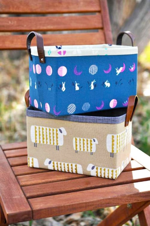 Sturdy Fabric Basket - DIY sewing projects
