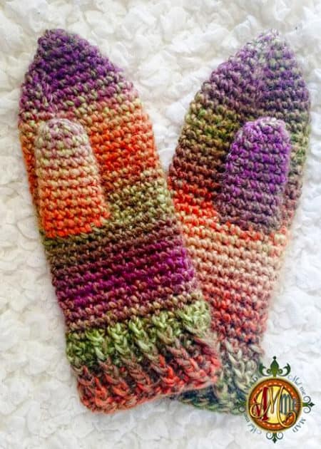 Twisted - crochet mittens
