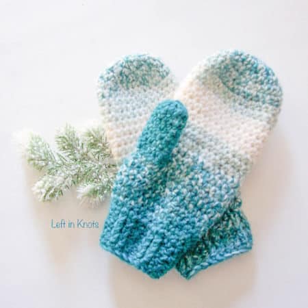 Wool-ish - crochet mittens