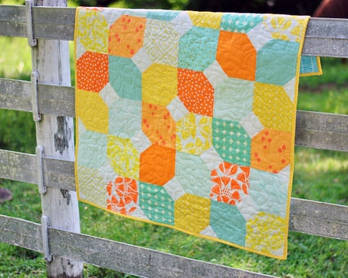 Citrus and Mint - easy baby quilt patterns