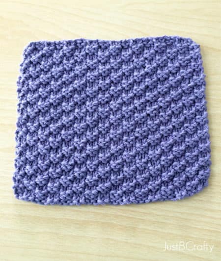 Easy Textured Knit Dishcloth - one-skein knitting patterns