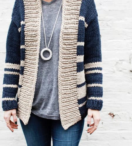 Oxford Boyfriend Cardigan - knit sweater patterns