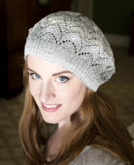 Driftone Lace Beret - lace knitting patterns