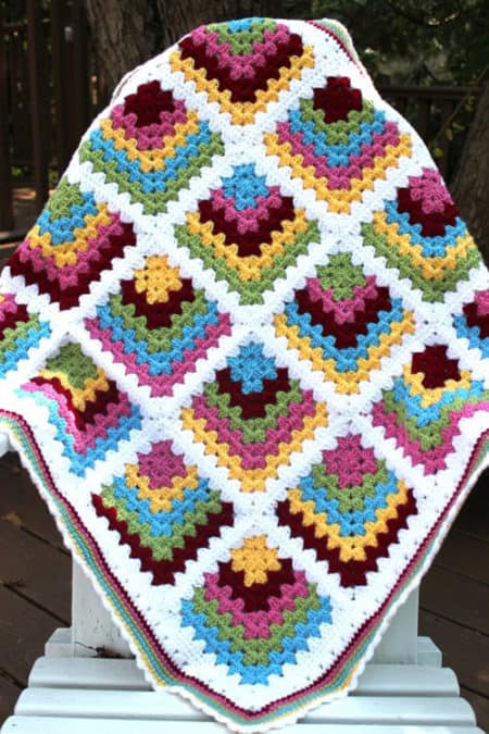 Mitered - crochet baby blanket