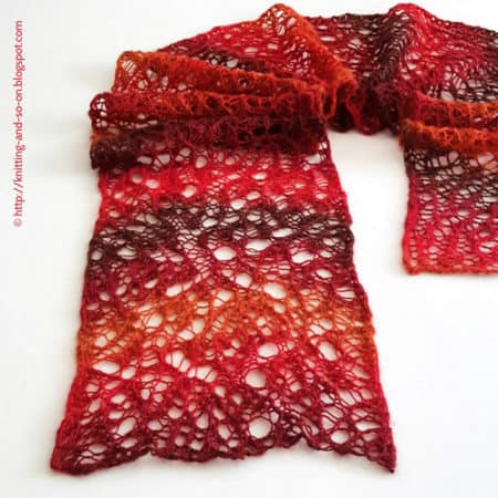 Random Lace Scarf - lace knitting patterns