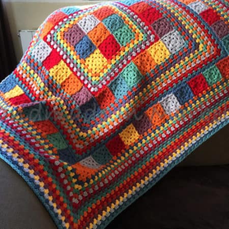 Random Rainbow - crochet baby blanket