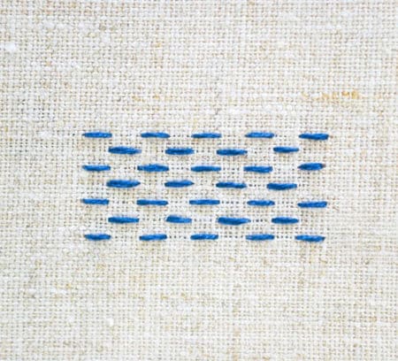 Running Stitch - basic embroidery stitches